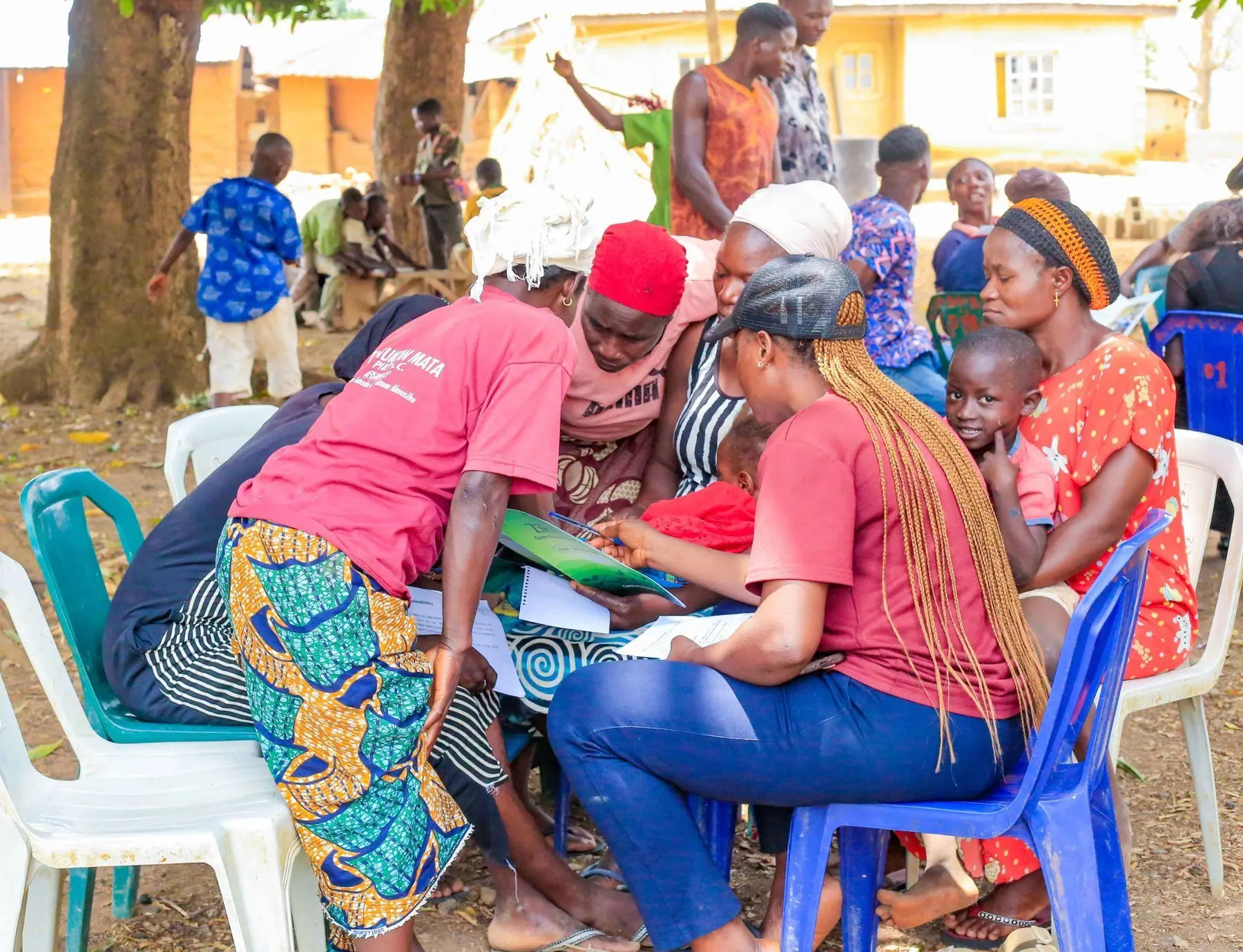 Women taking part in the Piko Village baseline discussion