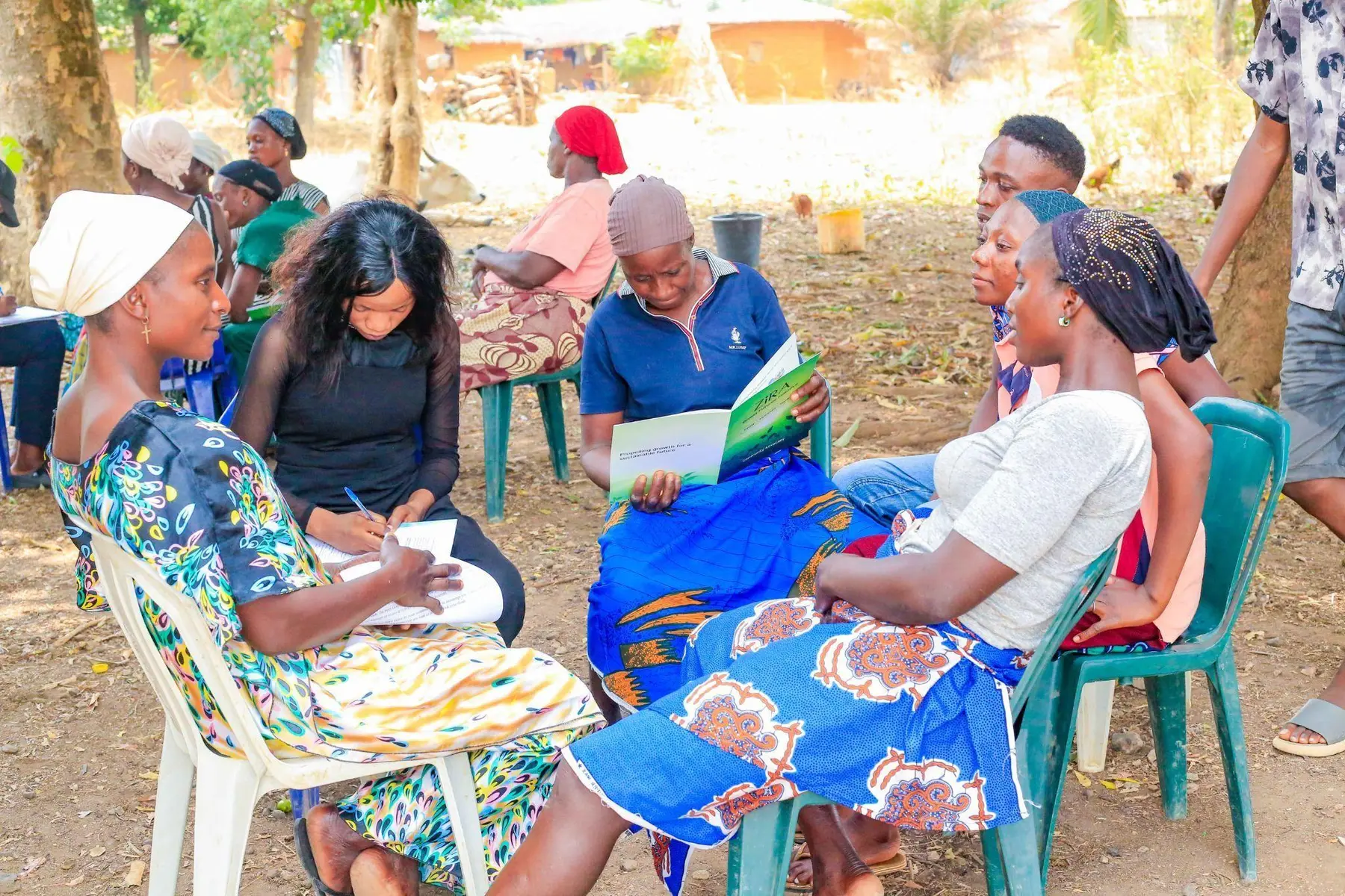 ZiRA team listening to women during a Piko Village discussion